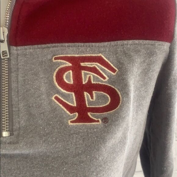 🏈 PINK Victoria’s Secret Florida State Cropped 1/4 Zip Sweatshirt - Size XS - - Picture 2 of 5